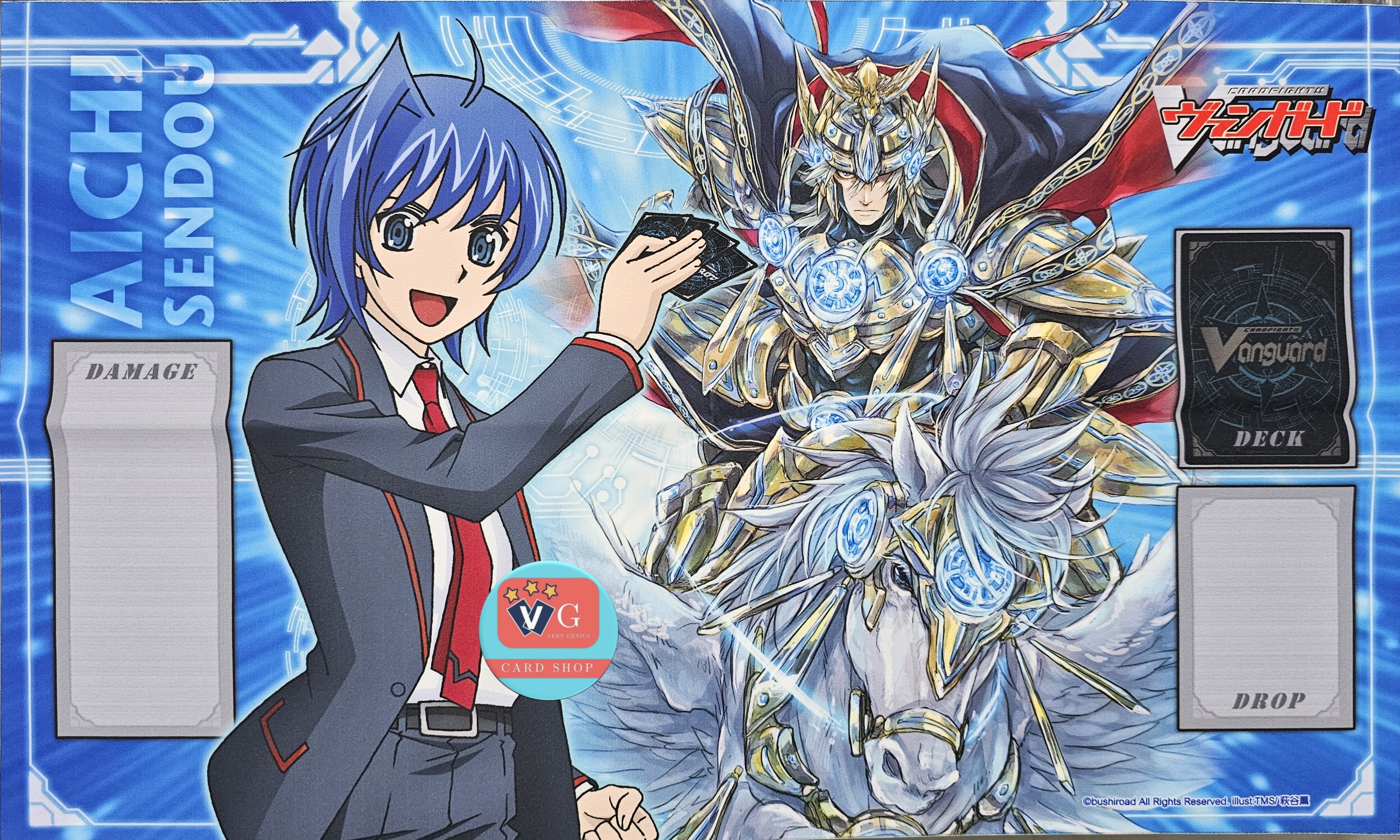 Playmat เพลแมท สนามผ้าแวนการ์ด ไอจิ×แกรนสล็อต Made in Japan