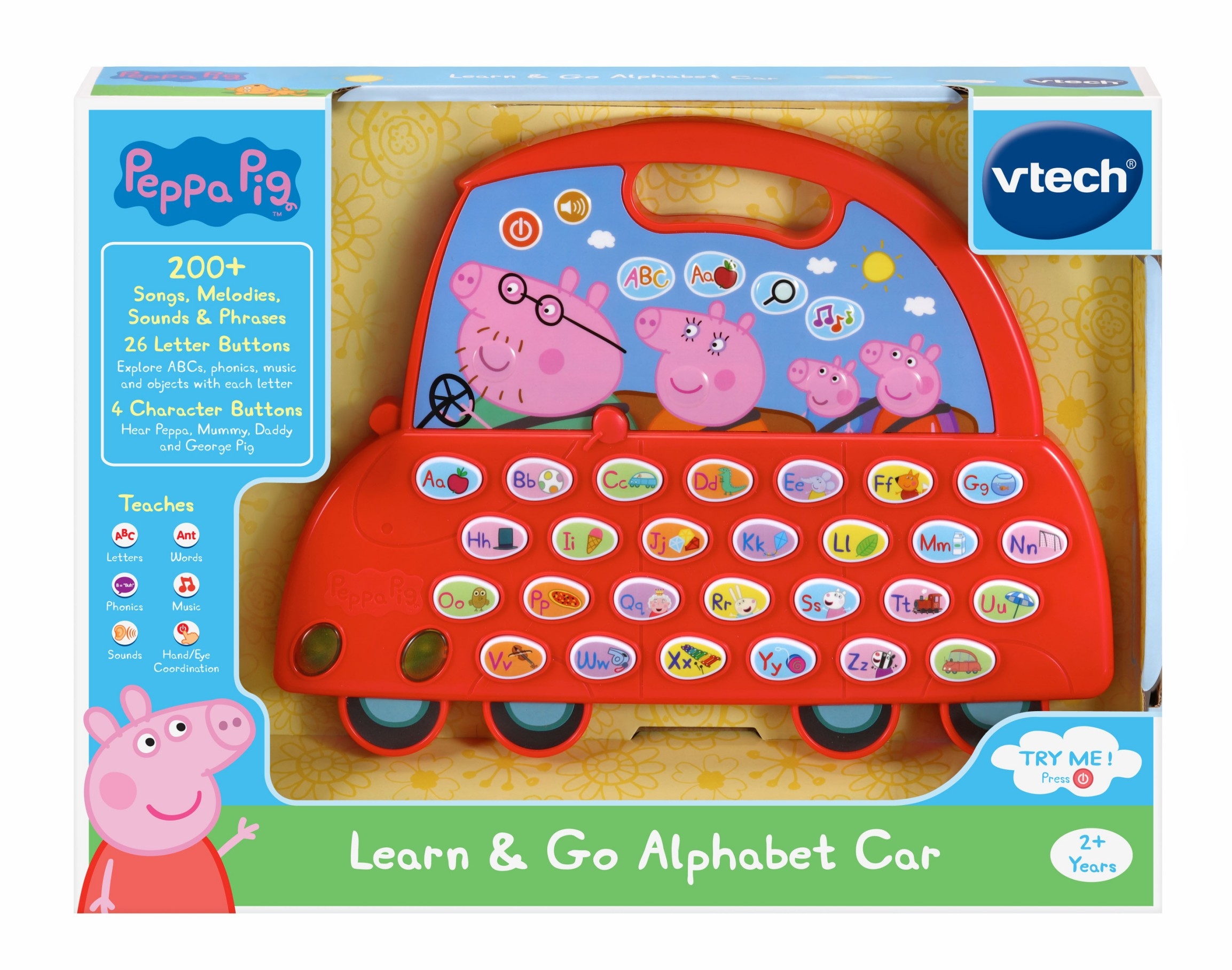 กระดานสอนภาษาและการออกเสียง เปป้าพิก VTech Peppa Pig Learn and Go Alphabet Car Learning Toy With Handle ราคา 1250