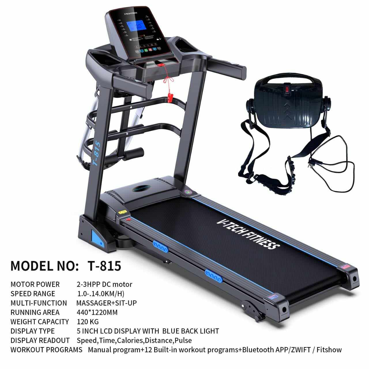 ลู่วิ่งไฟฟ้า V tech รุ่น T815 วีเทค มอเตอร์ 3.0 hpp