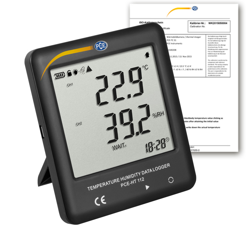 PCE รุ่นHT-112-ICA Incl. ISO Calibration Certificate เครื่องวัดความชื้นในอากาศAir Humidity Meter