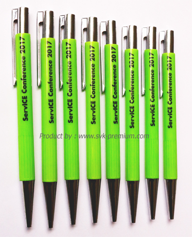 ปากกาพลาสติกโรงเรียนบางกอกพัฒนาสกรีนโลโก้