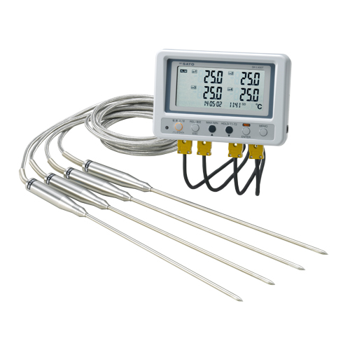 SK Sato รุ่นSK-L400Tเครื่องวัดและบันทึกอุณหภูมิสำหรับ4ช่องโพรบ,4CH temperature Datalogger(probes sold separately),Meas.range:-202～1372°C #Cat.no.8191-00