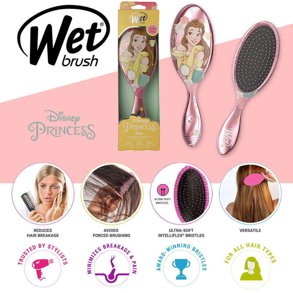 แปรงหวีผม Wet Brush Disney's Collection Belle Wholehearted Original Detangler Brush ราคา 690 บาท