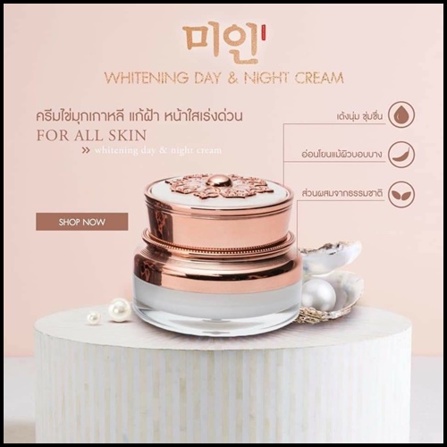 ครีมไข่มุกเกาหลี Whitening Day & Night Cream ของแท้