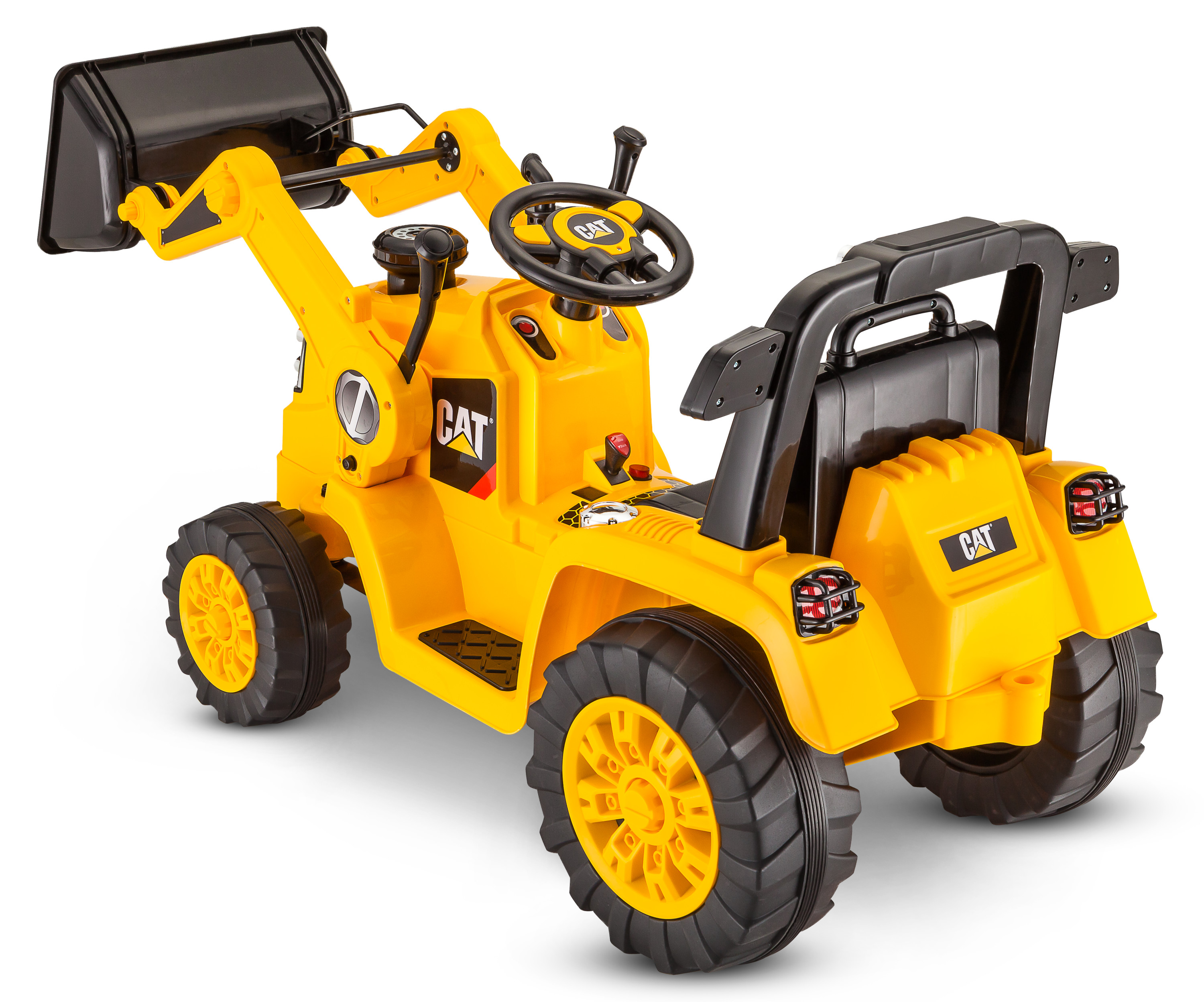 รถไถดิน CAT Tractor Bull Dozer, Digger, Ride-On Toy by Kid Trax, yellow