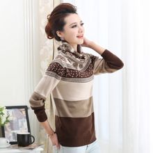 QW5804004 เสื้อกันหนาวเกาหลี ไหมถักลายวินเทจ สีสดใจ คอสูง แขนยาว (พรีออเดอร์) รอ 3 อาทิตย์หลังโอนเงิน QW5804004 ตัว