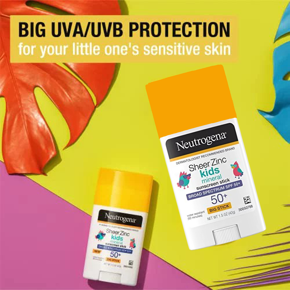Neutrogena ครีมกันแดดมิเนอรัลเชียร์ซิงค์ออกไซด์สำหรับเด็ก Broad Spectrum SPF 50+ & UVA/UVB ราคา 690 บาท