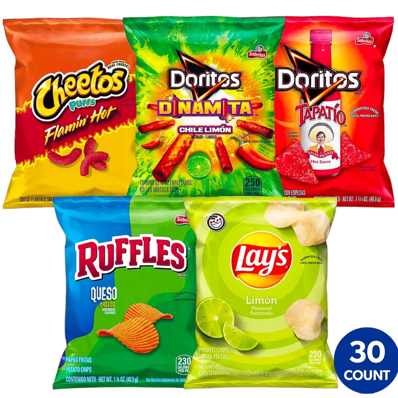 Made in 🇺🇸 รวมขนมอเมริการสใหม่ เครือ Frito-Lay Fiesta Favorites Mix Chips and Snacks (30 ct.) บรรจุ 30 ถุง
