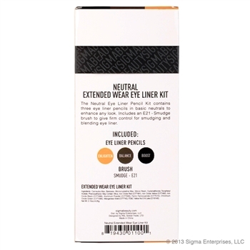 SIGMA :: Extended Wear Eye Liner Kit - Neutral อายไลเนอร์ชุด 3 ด้าม พร้อมแปรง E21 โทนธรรมชาติ