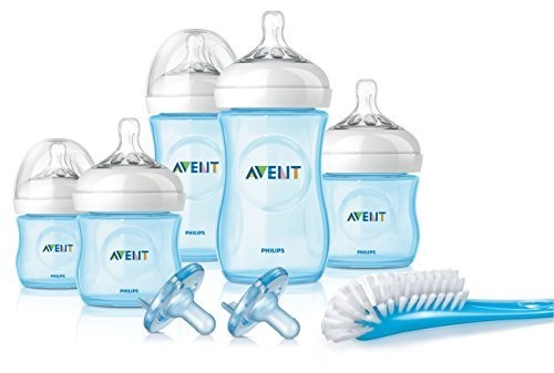 Philips AVENT Natural Infant Starter Set, Blue. เซทขวดนมเอเว้นสีฟ้ารุ่นใหม่พร้อมแปรง
