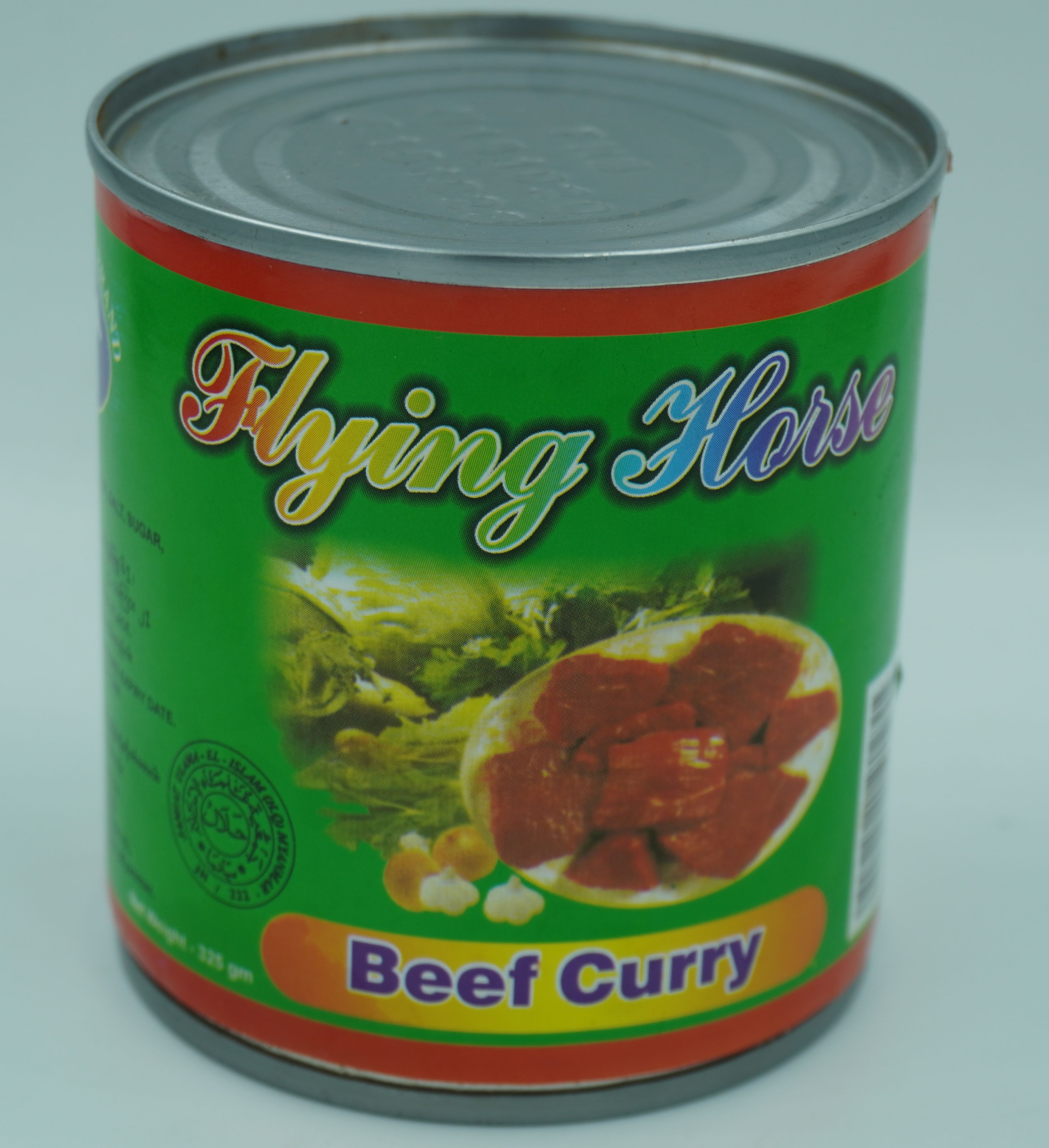 เนื้อวัวกระป๋อง อาหารกระป๋อง ตราม้าบิน Canned Meat ขนาดบรรจุ 325 กรัม Beef Curry Flying เนื้อกระป๋อง เนื้อวัวกระป๋องพม่า เนื้อกระป๋อง Beef Curry อาหารพม่า Burmese food เนื้อสัตว์กระป๋อง อาหารกระป๋องจากพม่า เข้าค่าย อาหารเดินป่า อาหารพร้อมกิน ของเดินป่า