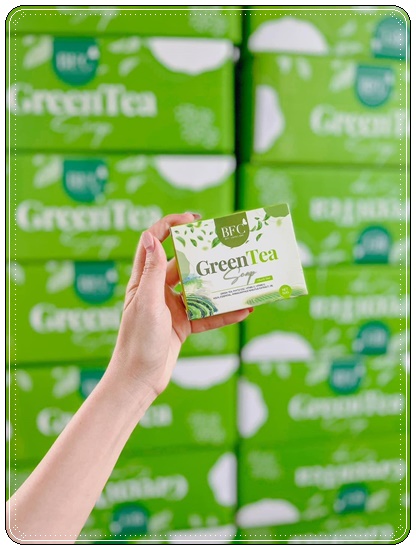 สบู่ชาเขียว BFC หน้าใส ลดสิว (BFC Greentea Soap) แพ็คเกตใหม่
