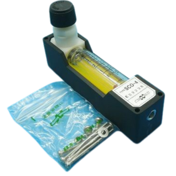 NipponFlowCell รหัสรุ่นSCO-4-11W8มิเตอร์วัดอัตราการไหลสำหรับของเหลวชนิดอ่านค่าสเกลหน้าปัด,flow meter(purge meter),Flow rate (L/min):0.1~1L/min,6~60L/h,115L type(face-to-face dimension:small Rc1/4)