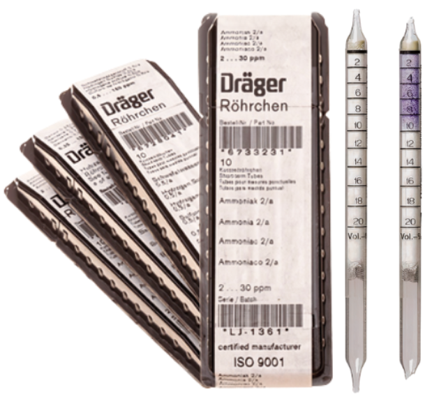 Draeger รหัสสินค้า CH20301 หลอดวัดความเข้มข้นของก๊าซ , Gas detector tubes Carbon Dioxide 5%/A , meas.range: 5～60 Vol.% , quantity: 10pcs/Box