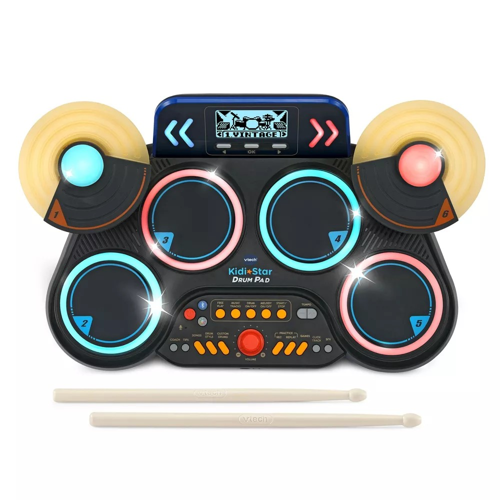 🪄มาใหม่ล่าสุดเลยนำเข้า🇺🇸 🪩 VTech® Kidi Star™drum pad, black - กลองแพดสีดำแป้นกลองอิเล็กทรอนิกส์แบบโต้ตอบนี้เหมาะสําหรับเด็กอายุ 5 ปี ราคา 3,590 บาท
