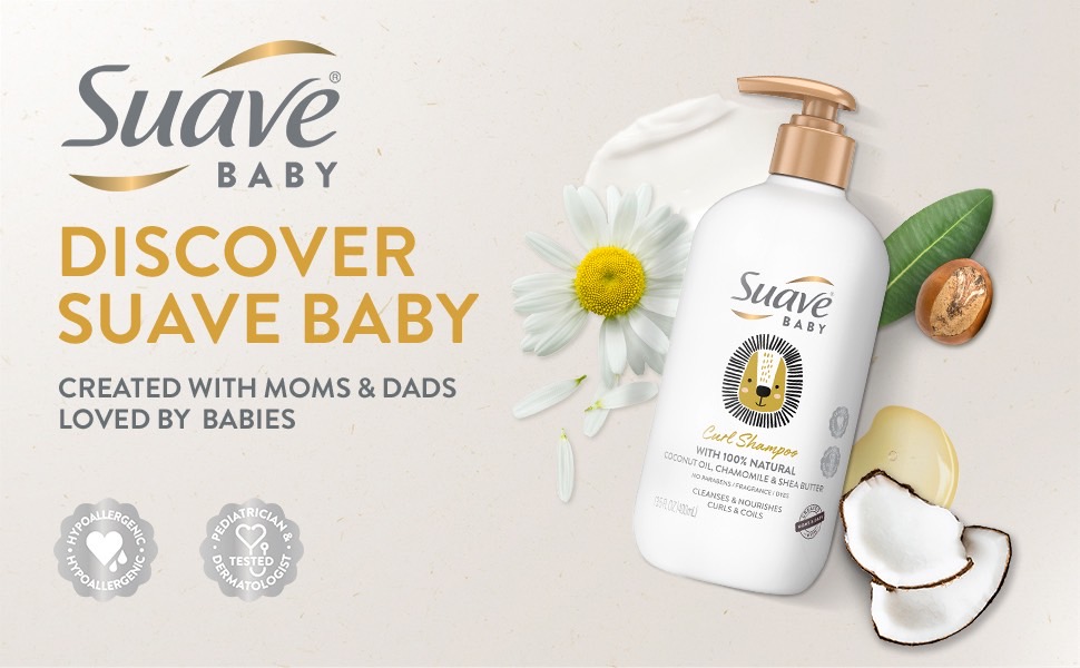 ใหม่🇺🇸 แชมพูเด็กผมหยิก หยักศก สูตรใหม่‼️ Suave Baby Curl Shampoo, 13.5 oz ราคา 420 บาท