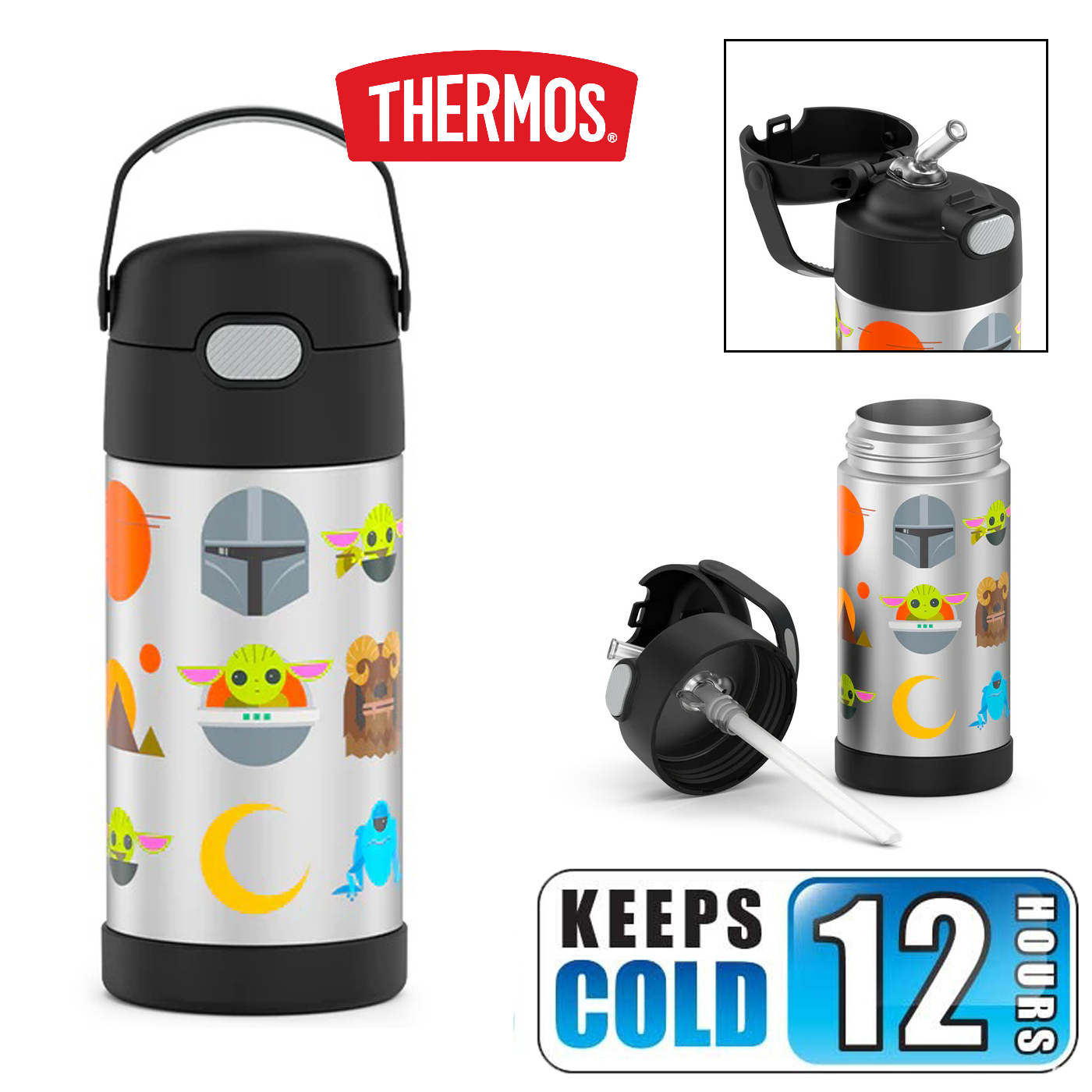 FUNTAINER® WATER BOTTLE 12OZ PRESCHOOL Glow in THE MANDALORIAN ราคา 990 - บาท
