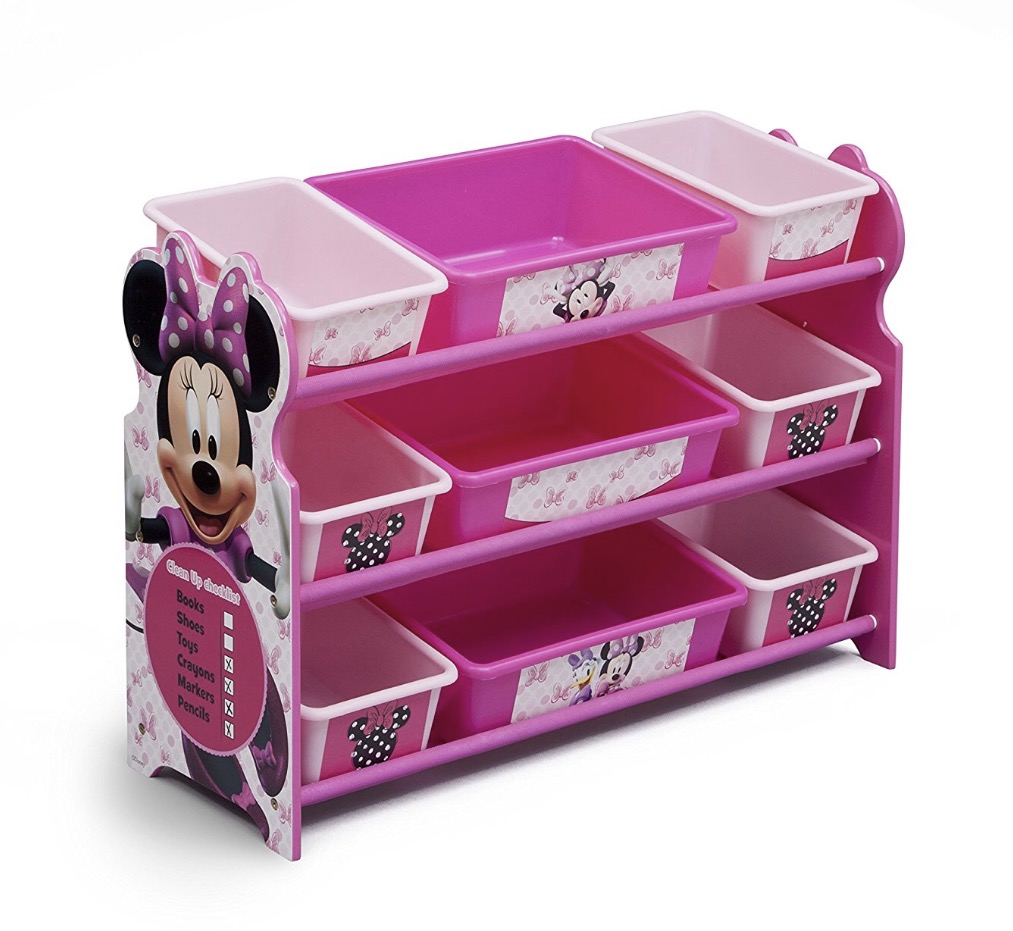 ชั้นเก็บของเด็กแบบกล่องพลาสติก 9 ช่อง หรูหรา ขนาดใหญ่ ลายมินนี่เม้าส์ ลิขสิทธิ์แท้จากอเมริกา Delta Children Disney Minnie Mouse Deluxe 9 Bin Organizer ราคา 3990 บาท