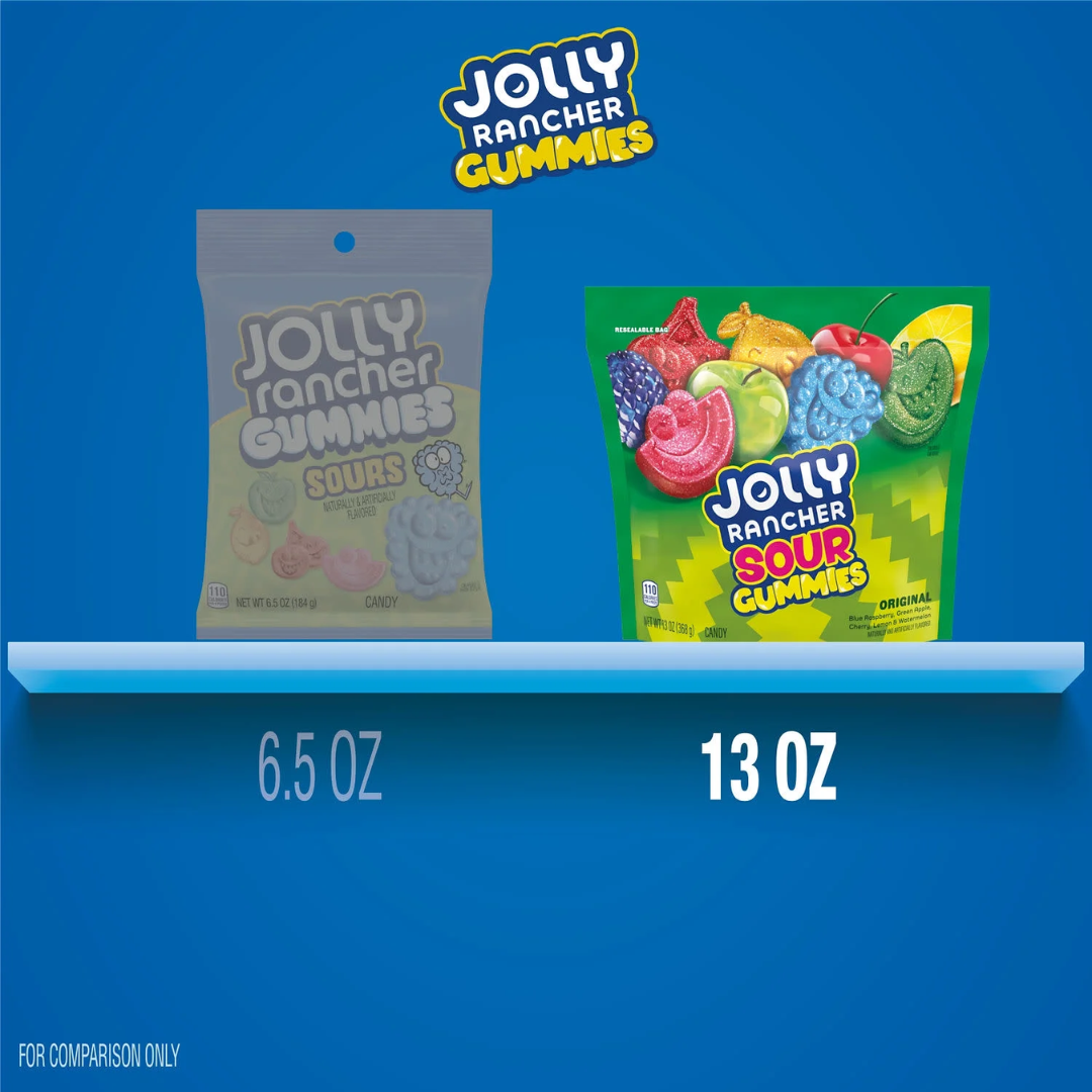 นำเข้า 🇺🇸 ✨เคี้ยวสนุกทุกคำJolly Rancher Sour Gummies กัมมี่ผลไม้รวมรสเปรี้ยวสุดจี๊ด ขนาด 13 oz ราคา 560 บาท