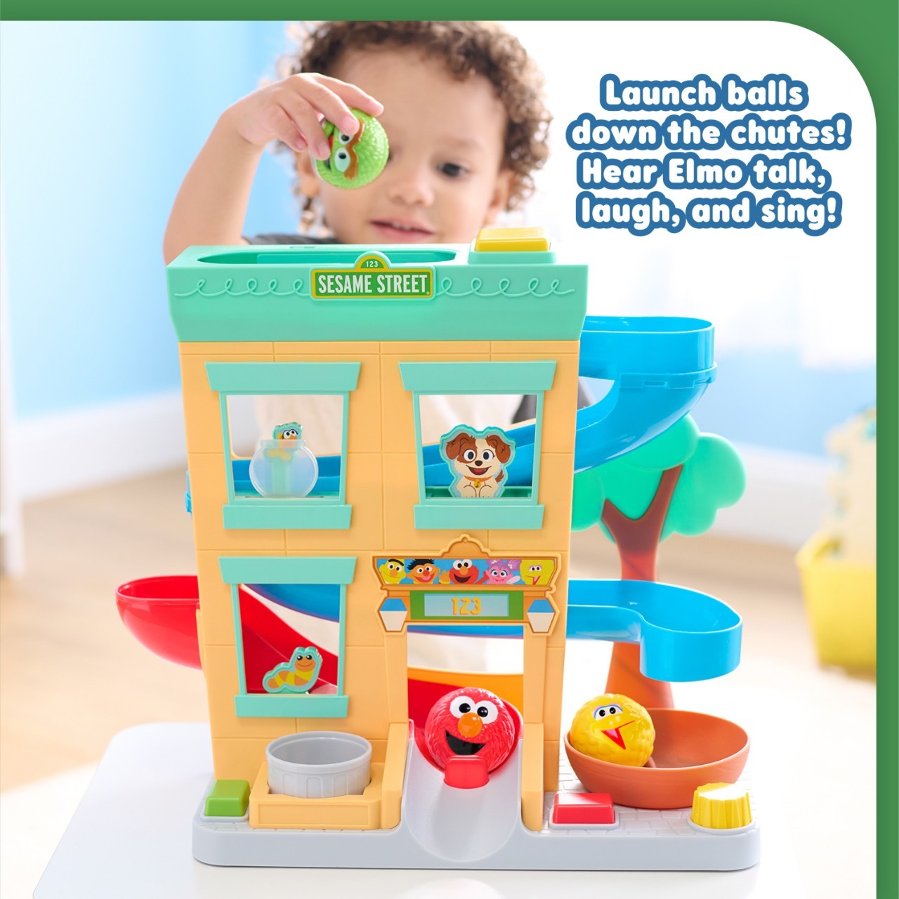 บ้านบอลกิจกรรมSESAME STREET Round The Neighborhood Ball Drop Playset and Figures 4- ราคา 2,590 บาท