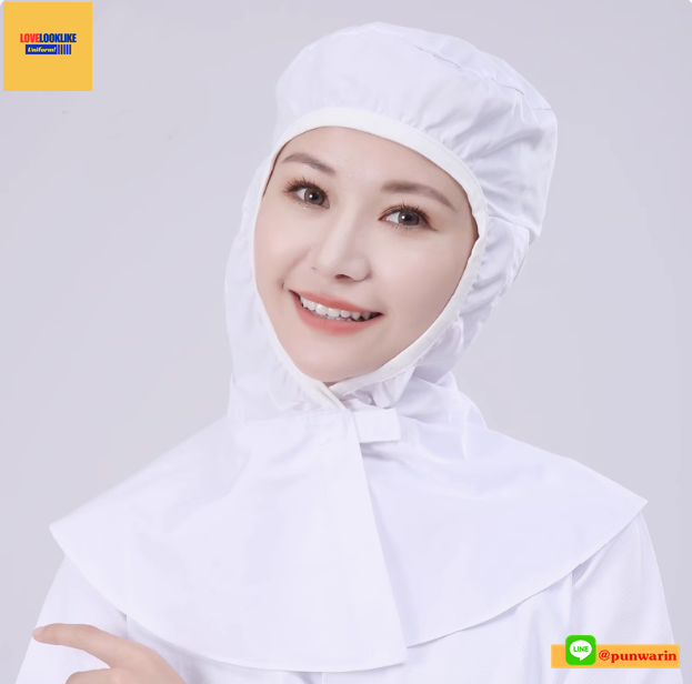 หมวกแก็ปไลน์ผลิต หมวกพนักงาน ระบายอากาศได้ดี หมวกพนักงานโรงงาน หมวกพนักงานห้องปฏิบัติการ สีภาพ ขนาดเดียว H6803015 ้