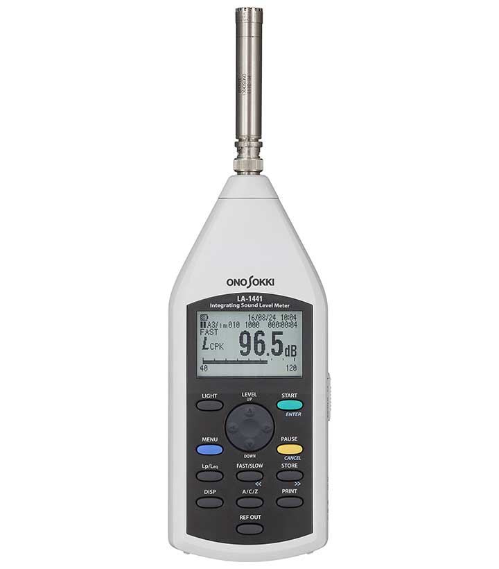 Ono Sokki รุ่นLA-1411เครื่องวัดระดับเสียงความแม่นยำสูงAIntegral average precision sound level meter LA-1411 Class2