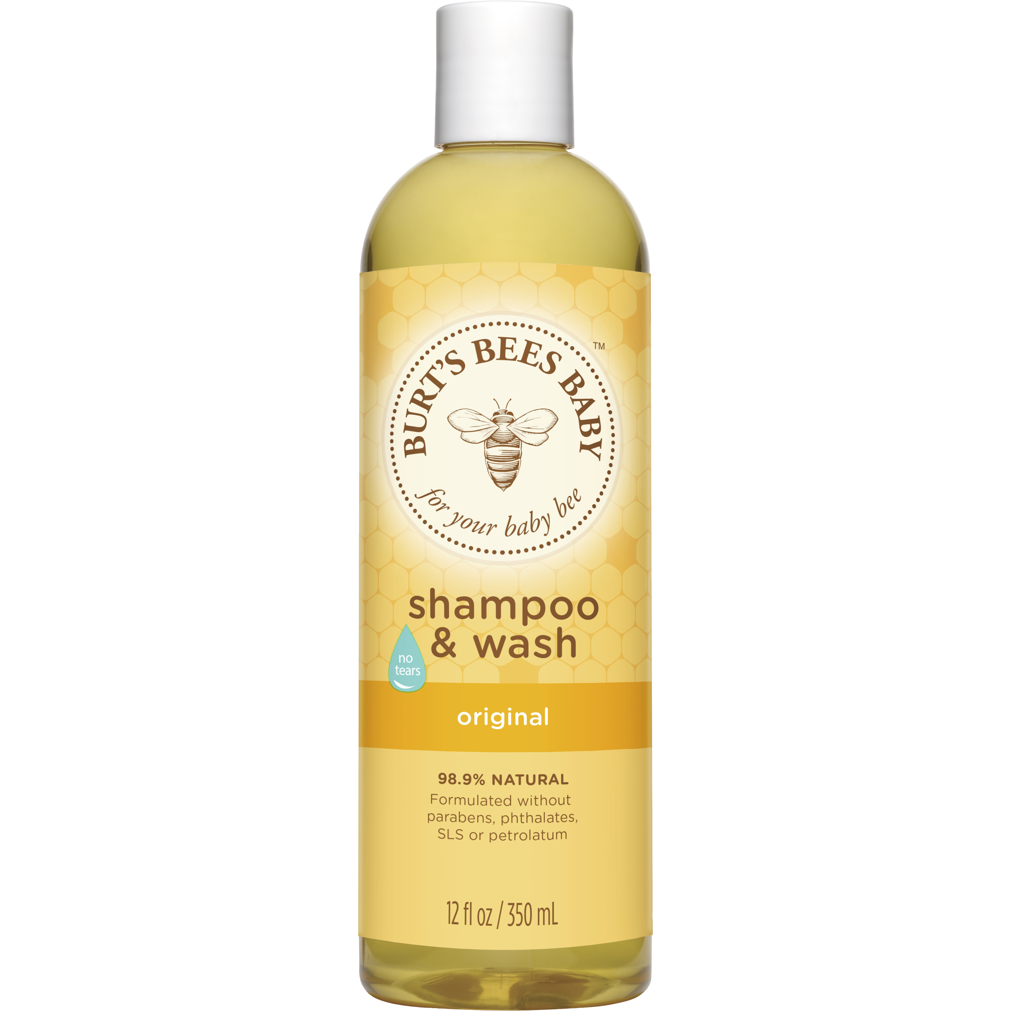 แชมพูผสมครีมอาบน้ำ Burt's Bees Baby Shampoo & Wash, Original Tear Free Baby Soap - 12 Ounce