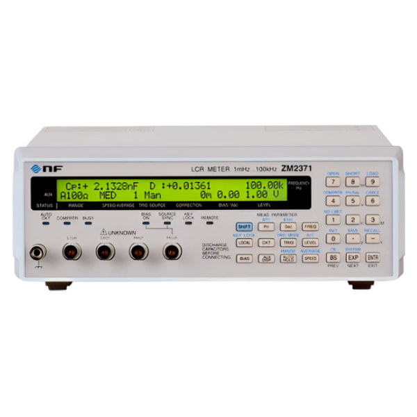 NF รุ่นZM-2371เครื่องวัดความต้านทานขดลวดแบบตั้งโต๊ะ,Benchtop LCR meter,meas.frequency:1mHz～100kHz ,0.08%,accuracy:2ms
