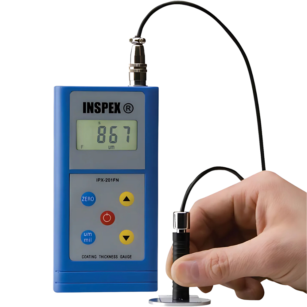 Inspex รหัส IPX-201FN เครื่องวัดความหนาสีและงานชุบผิวสำหรับอโลหะ,Handheld coating thickness gauge with F-,N-probes,measuring range:0～1250μm,0～50mil