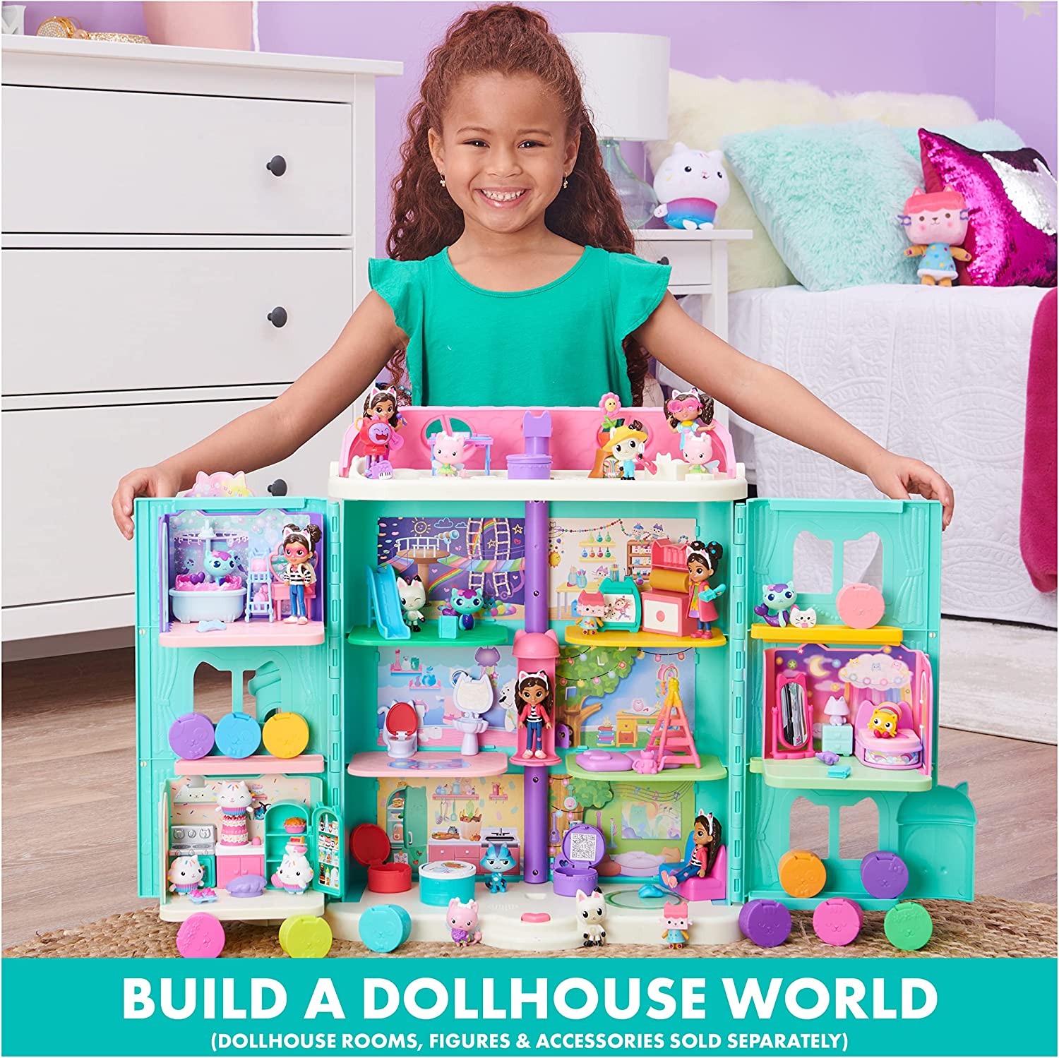 บ้านตุ๊กตา Gabby’s Dollhouse - Gabby’s Purrfect Dollhouse and Deluxe Room Sets - ราคา : 3,990 บาท