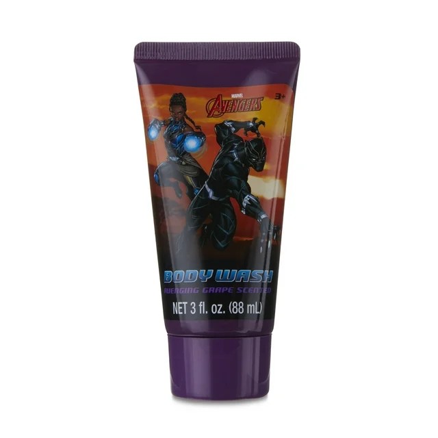 นำเข้า🇺🇸 เซ็ทอาบน้ำแบล็คแพนเทอร์Marvel Avengers 4-Piece Soap & Scrub Gift Set ,เหมาะสำหรับเด็กอายุ 3+ , ราคา 490 บาท