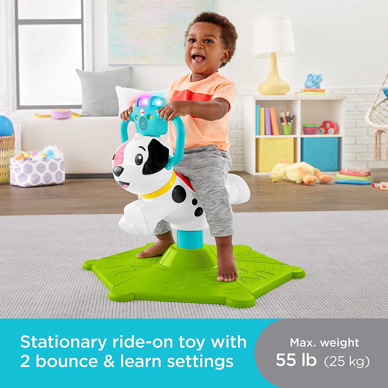 หมาน้อยเด้งดึ้ง Fisher-Price Bounce and Spin Puppy, Stationary Musical Ride-On Toy ราคา 3,050 บาท