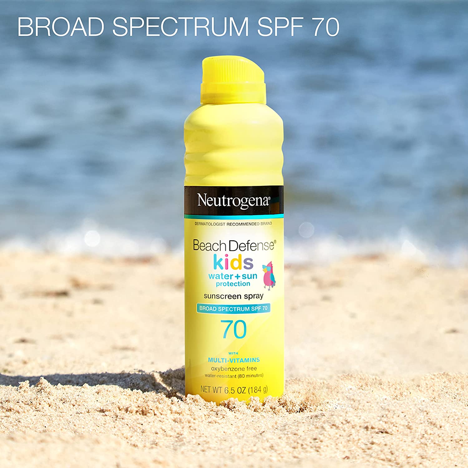 NEW✨ สเปรย์กันแดดสำหรับเด็กNeutrogena Beach Defense Kids Sunscreen Spray SPF 70 + ราคา 790 บาท