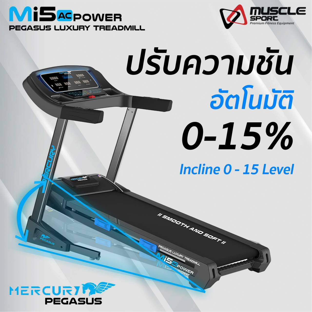 ลู่วิ่งไฟฟ้าAC Mercury MI5 ลู่วิ่งไฟฟ้าฟิตเนส, ลู่วิ่งไฟฟ้าราคา