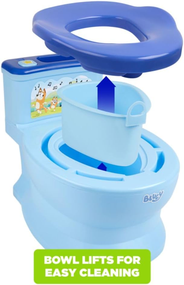 🚽 “ฝึกเข้าห้องน้ำสนุกๆ กับ Bluey Playtime Floor Potty Trainer นำเข้า 🇺🇸 พร้อมเสียงเชียร์ ช่วยให้หนูน้อยมั่นใจทุกก้าว ราคา 2,590 บาท 🧻
