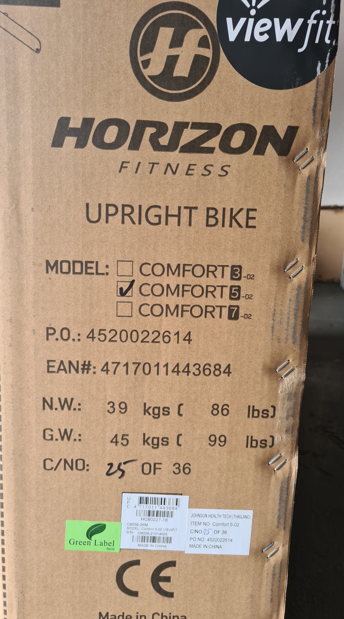 จักรยานนั่งปั่น Horizon Comfort5 Upright Bike