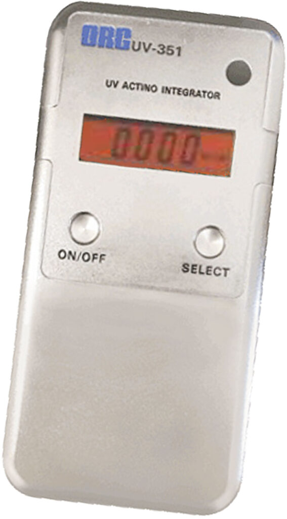 ORC รุ่นUV-351เครื่องวัดความเข้มข้นและปริมาณของแสงยูวี,UV Intensity,Energy Meter with Embeded Sensor Meas.range:0.1～100.0mW/cm2