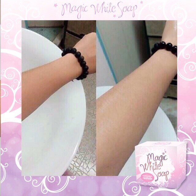 สบู่Magic white soap สบู่ เมจิกไวท์ ผลัดเซลผิวขาว