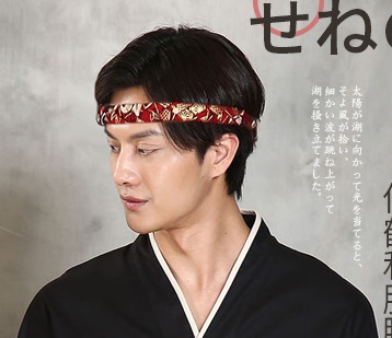 เชือกคาดหัวร้านอาหารซูชิญี่ปุ่น ชายหญิง สีภาพ ขนาดเดียว G6302008-3 1 อัน