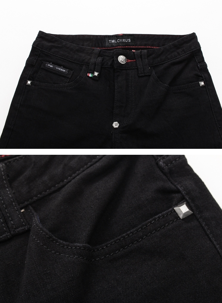 YM5908006 ยีนส์ชายสีดำแฟชั่นเกาหลี ขากระบอกเล็ก 28-38 (พรีออเดอร์) YM5908006 ชิ้น