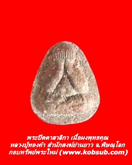 พระปิดตาสาลิกา เนื้อผงพุทธคุณ หลวงปู่ทองคำ สุวโจ สำนักสงฆ์ย่านยาว จ.พิษณุโลก