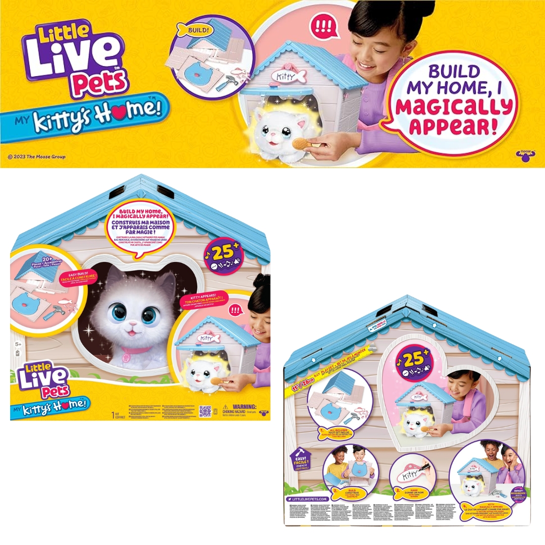 นำเข้า 🇺🇸😻🙋♀️ Little Live Pets Interactive Cat Hutch ชุดบ้านพร้อมตุ๊กตาแมวที่โต้ตอบได้เหมือนจริง! น้องเหมียวตัวนี้มี เสียงและปฏิกิริยามากกว่า 25 แบบ 🎶