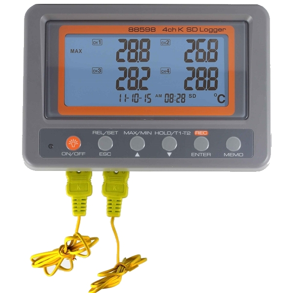 4ch รุ่นHJ-4CHKเครื่องบันทึกอุณหภูมิเทอร์โมคัปเปิลthermocouple temperature logger HJ-4CHK