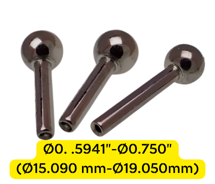 BalTec φ15.090-φ19.050mm เกจกลมวัดงานความละเอียดสูงแบบมีก้าน,Ball precision:φ15.090-φ19.050±0.002mm,ball gauge with stem