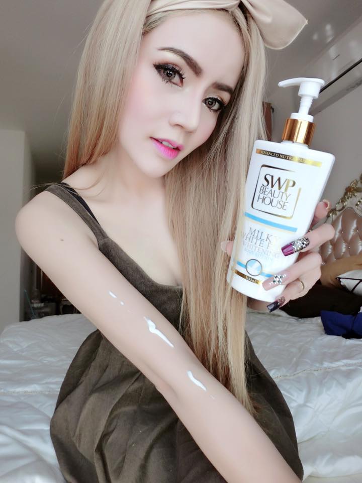 โลชั่นน้ำนม SWP บำรุงผิวขาว (SWP Milky White Plus. Whitening Body lotion)