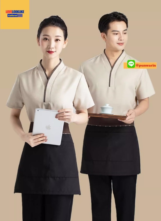 G6202006 เสื้อพนักงานร้านอาหารญี่ปุ่น เกาหลี เสื้อกิโมโน ร้านอาหารญี่ปุ่น สีภาพ S M L XL 2XL 3XL G6607001 ตัว