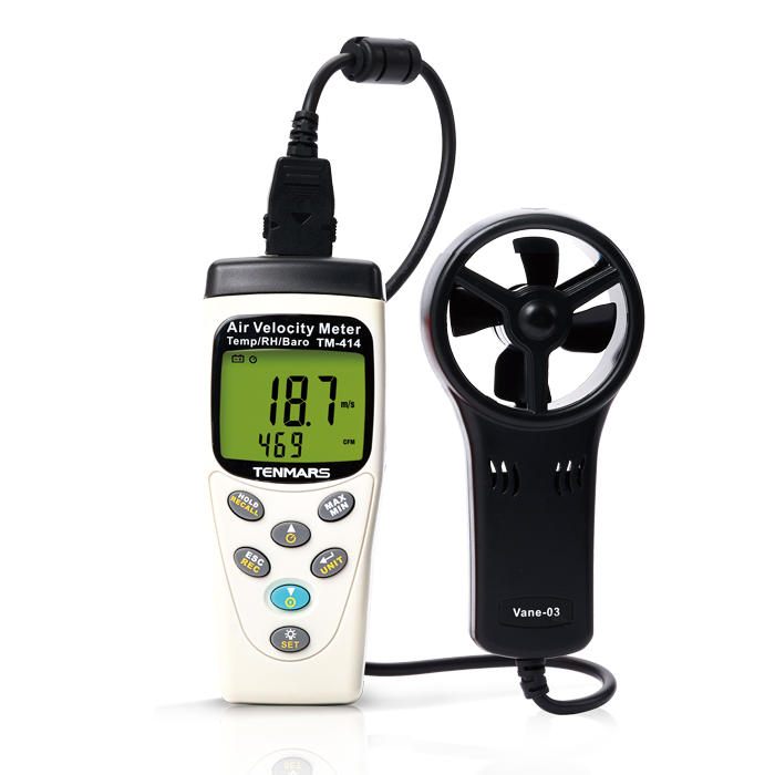 Tenmars รุ่นTM-412เครื่องวัดความเร็วลมAnemometer,Wind speed:0.4～45m/s