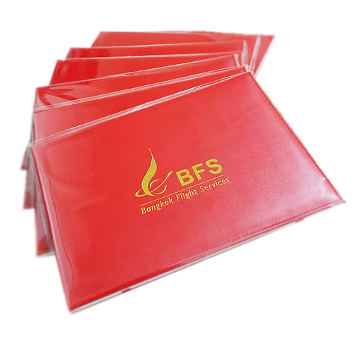 ปกประกาศหนัง PU ปั้มฟอยด์ทอง