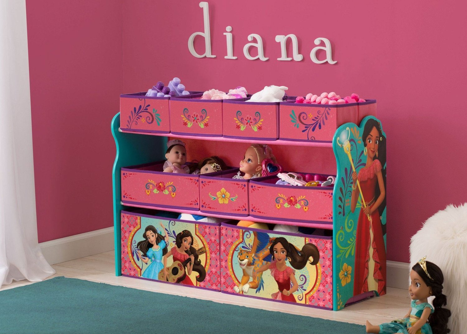 Elena of Avalor Deluxe Multi-Bin Toy Organizer ชั้นเก็บของเด็ก ลาย Elena ขนาดใหญ่ ราคา 2,590