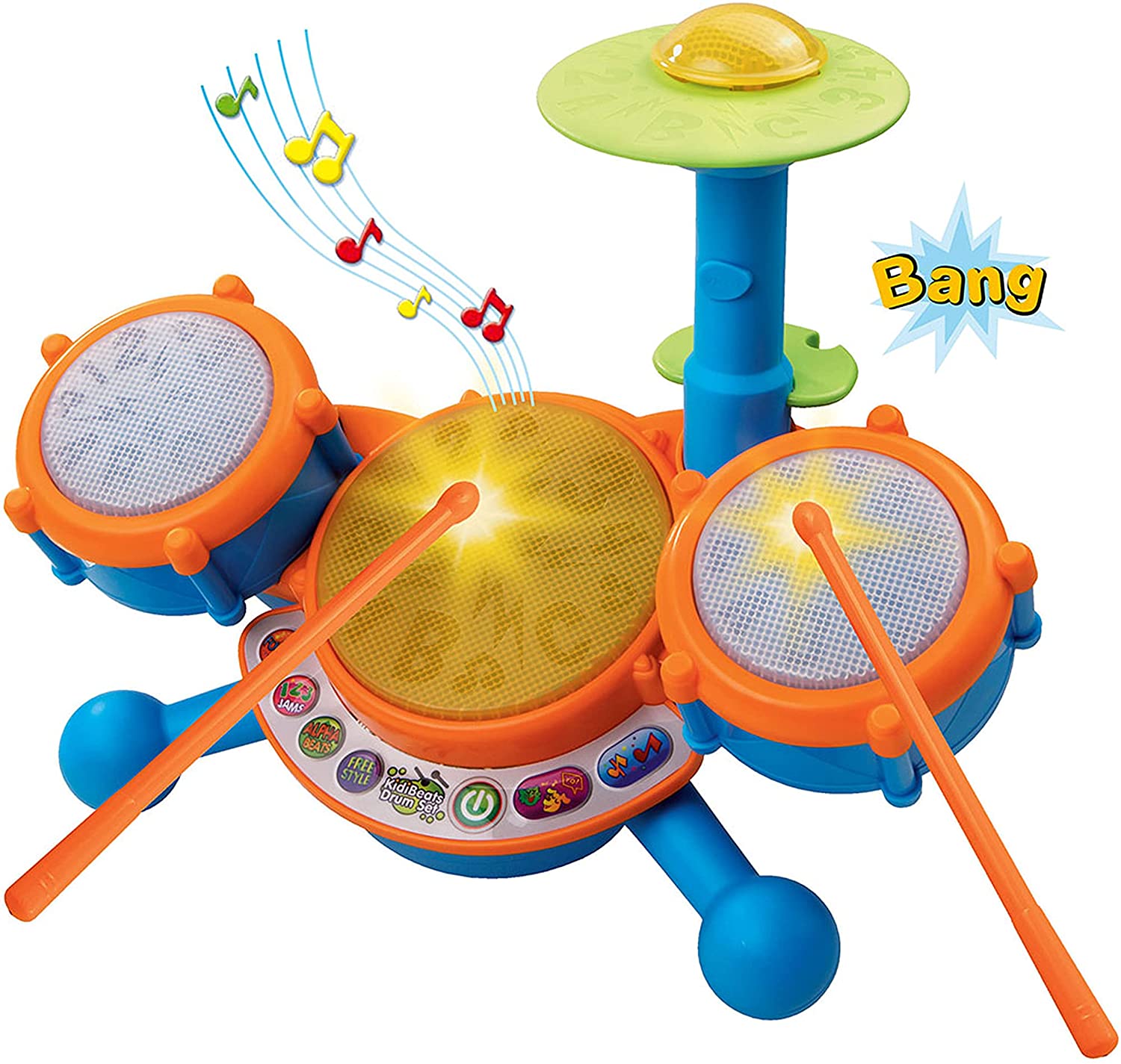 เครื่องดนตรี VTech KidiBeats Kids Drum Set, Orange ราคา 1,990 - บาท
